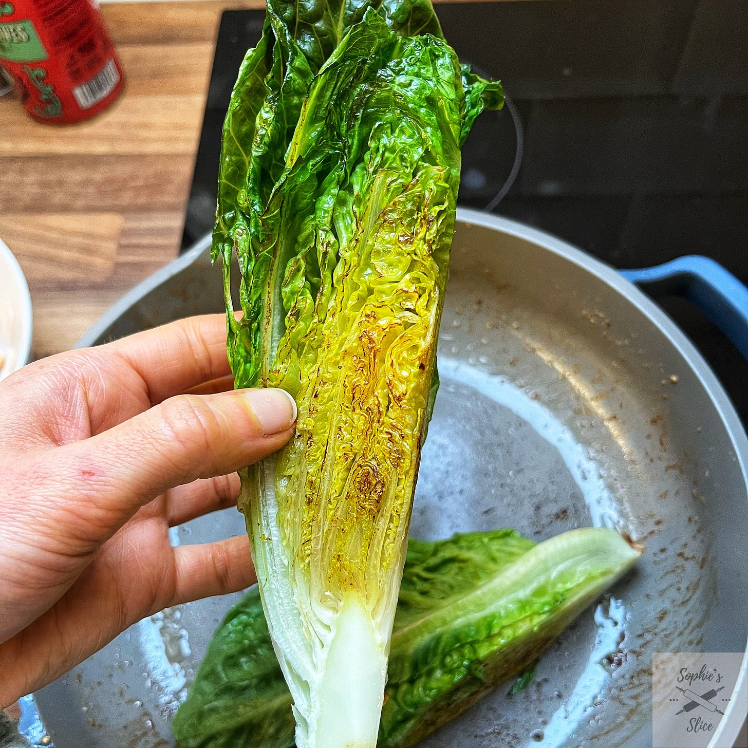 Charred gem lettuce