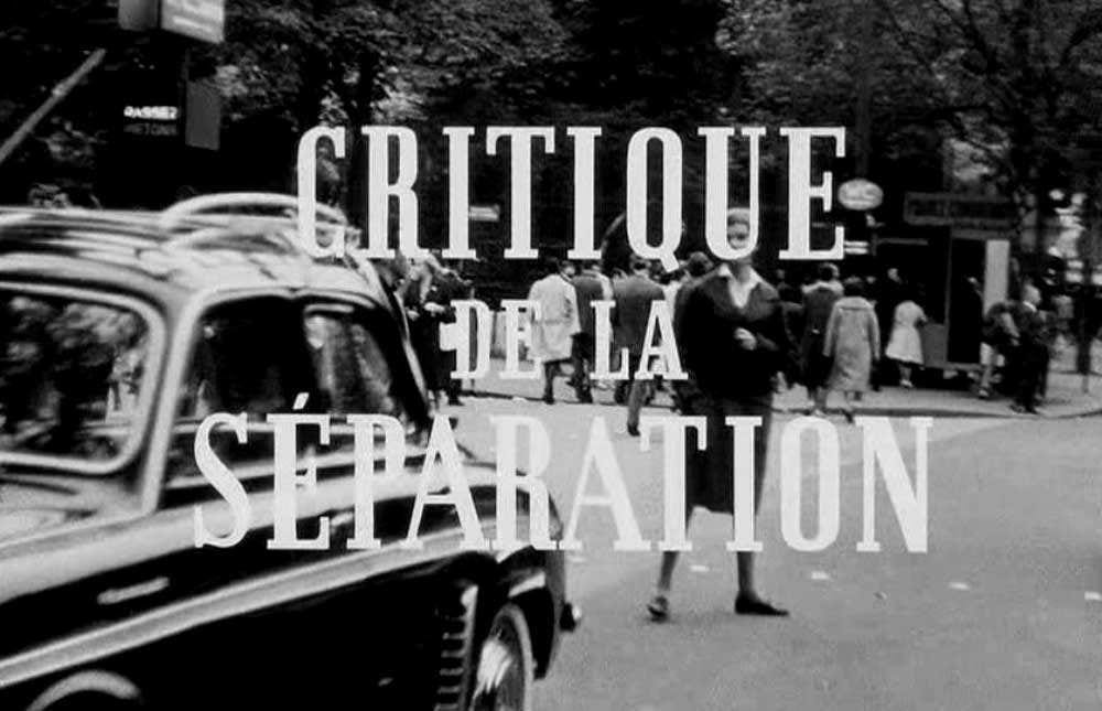 Critique de l’ouverture de séparation Guy Debord