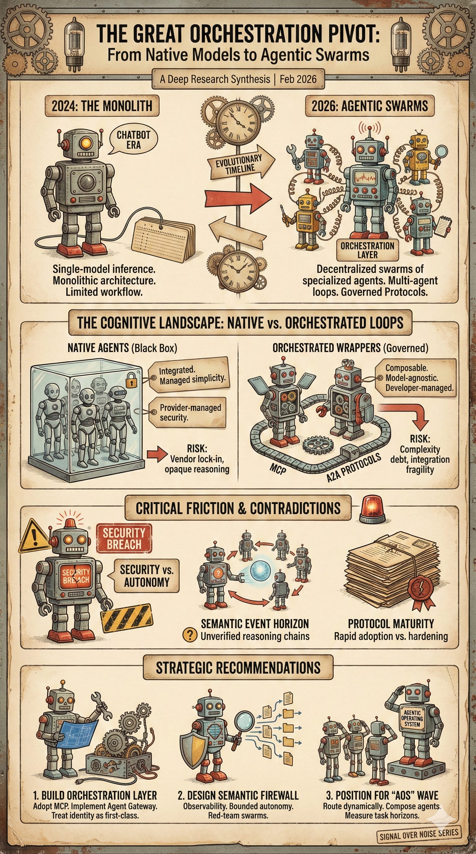 The Great Orchestration Pivot: From Native Models to Agentic Swarms