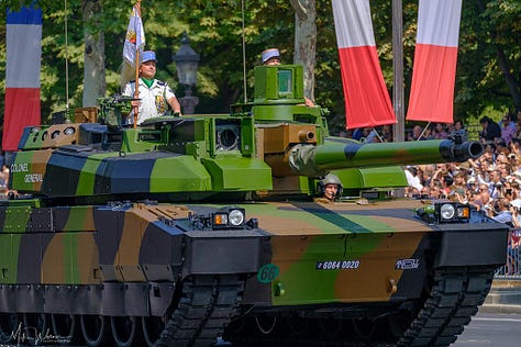 Bastille Day parade on the Champs Elysee in Paris