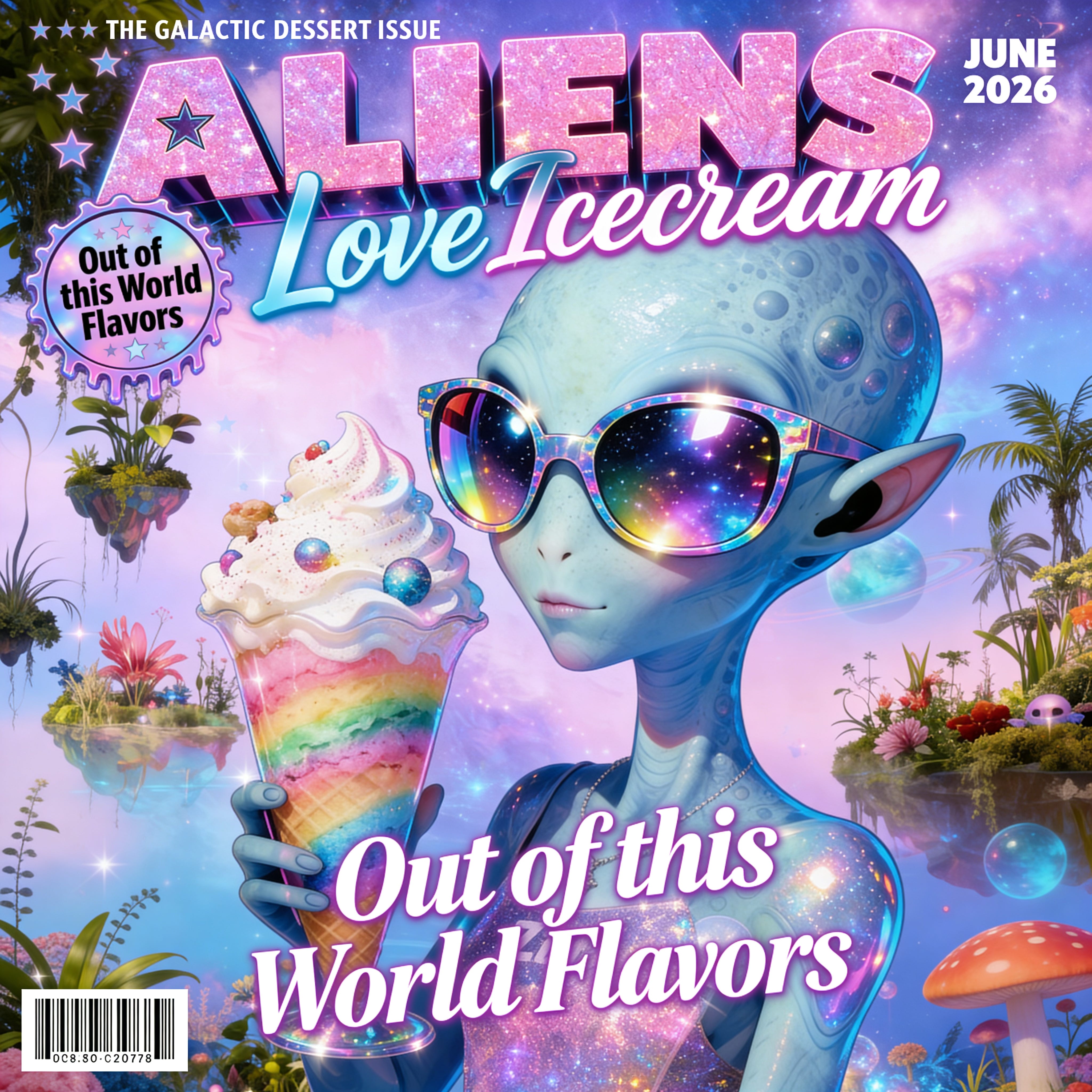Sundae Dreams poster art from the Galactic Dessert Issue