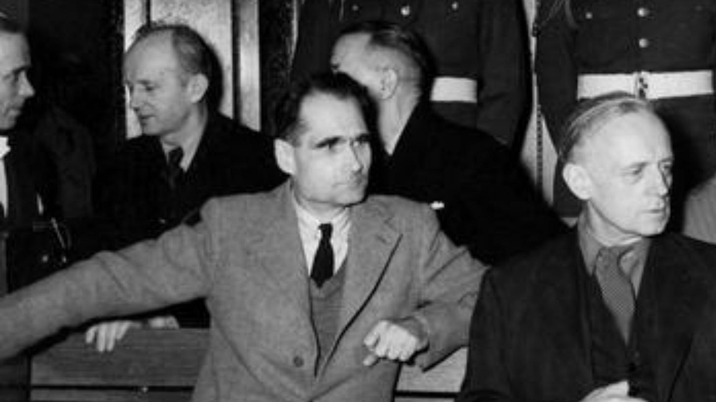 Rudolf Hess, Nuremberg, 1946.