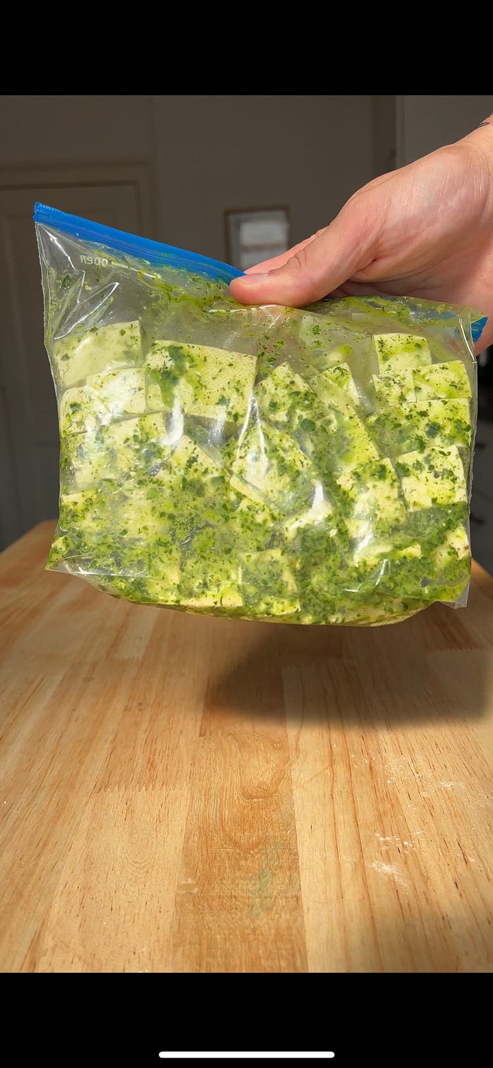Marinated tofu