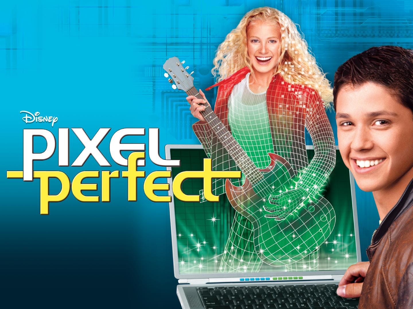 Poster for Disney Channel's Pixel Perfect starring Raviv Ullman and Spencer Redford. Poster for Disney Channel's Pixel Perfect starring Raviv Ullman and Spencer Redford.