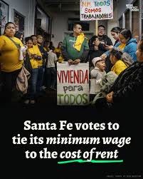 More Perfect Union | Santa Fe is now the first city to tie the minimum wage  to the cost of rent | Instagram
