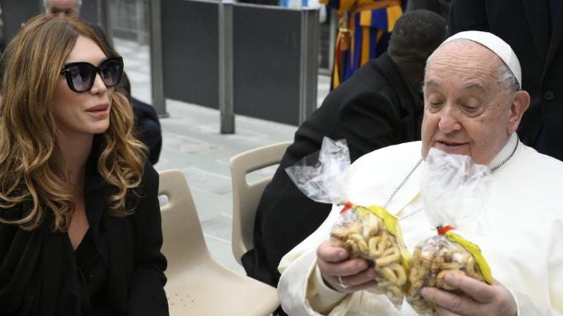 Alessia Nobile: "I was welcomed by Francis at Leone's lunch for the poor on Sunday."