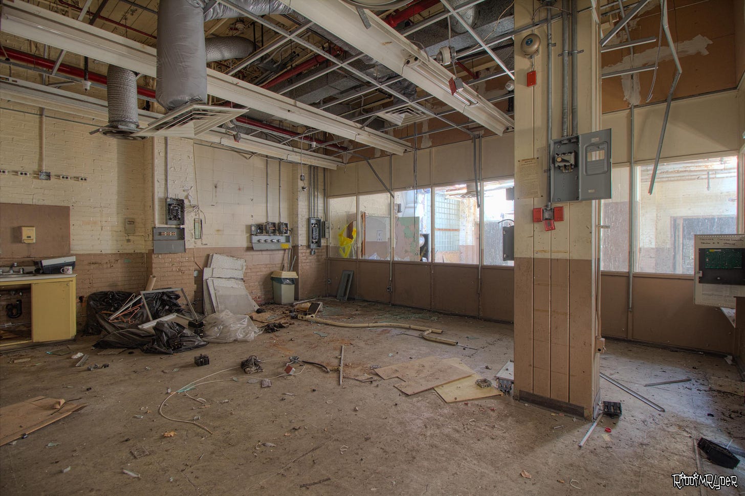 Abandoned newspaper office representing the death of local media Abandoned newspaper office representing the death of local media