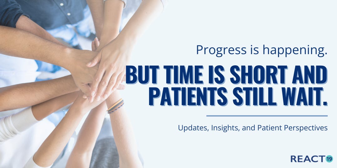 COVID Shot Injuries — Progress is happening. But time is short and patients still wait. 