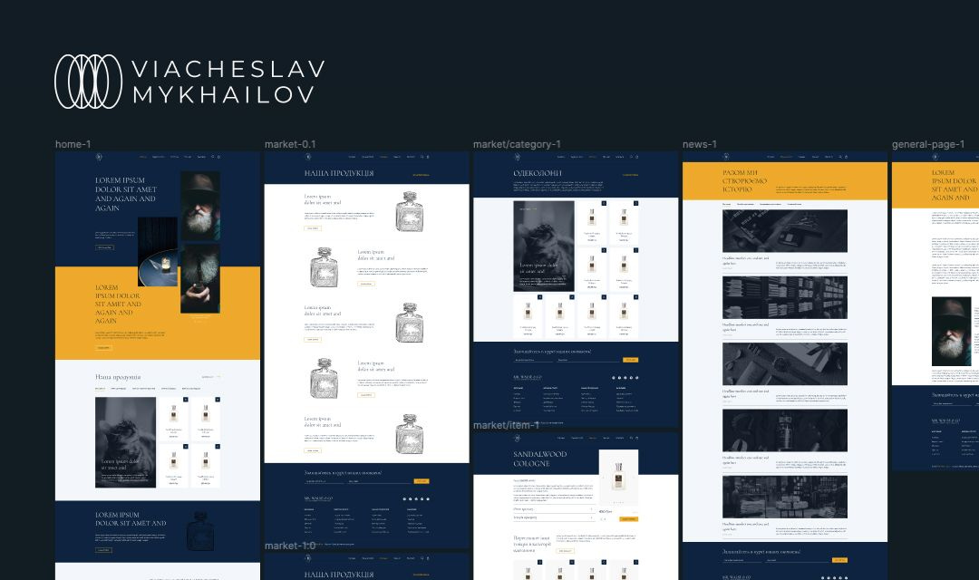 Website template preview - men's store