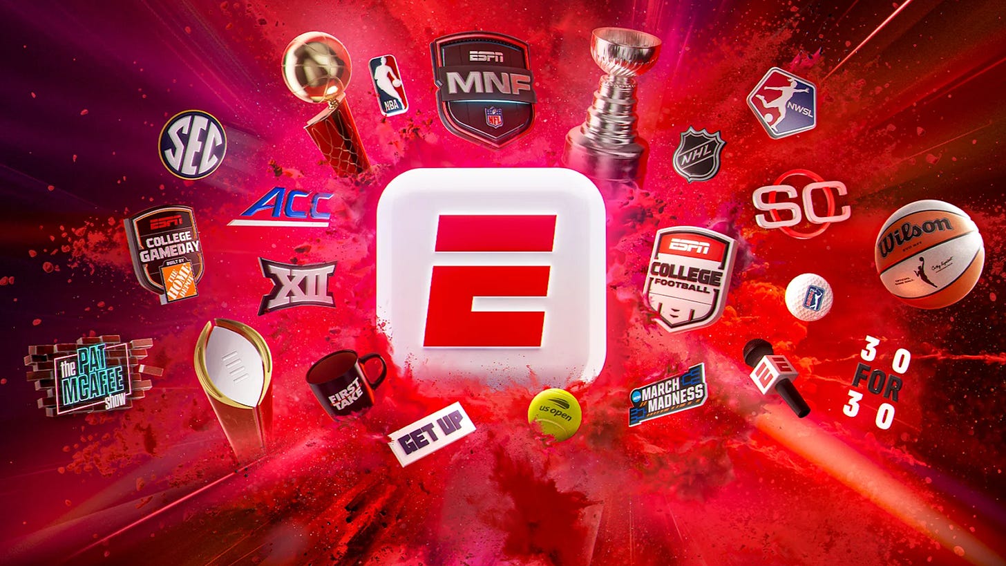 ESPN launches all-in-one DTC streaming service following announcement about  NFL Network acquisition, rights to WWE live events - ABC7 San Francisco