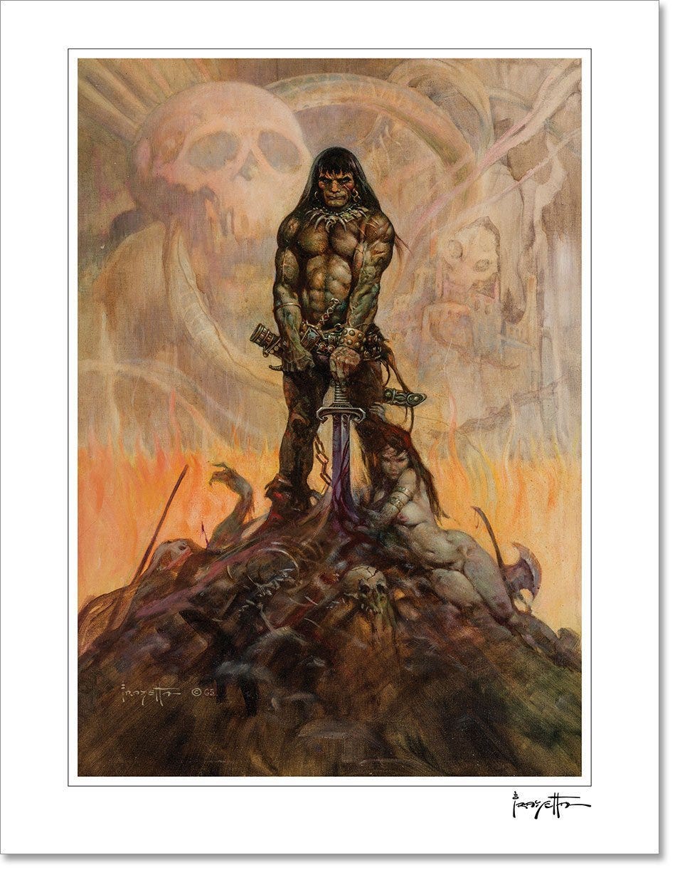 Frank Frazetta - Conan The Barbarian Print - Frazetta Girls | Frazetta Girls