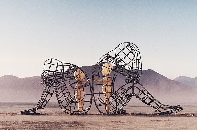 illustration of sitting with your anxiety to separate from anxiety
