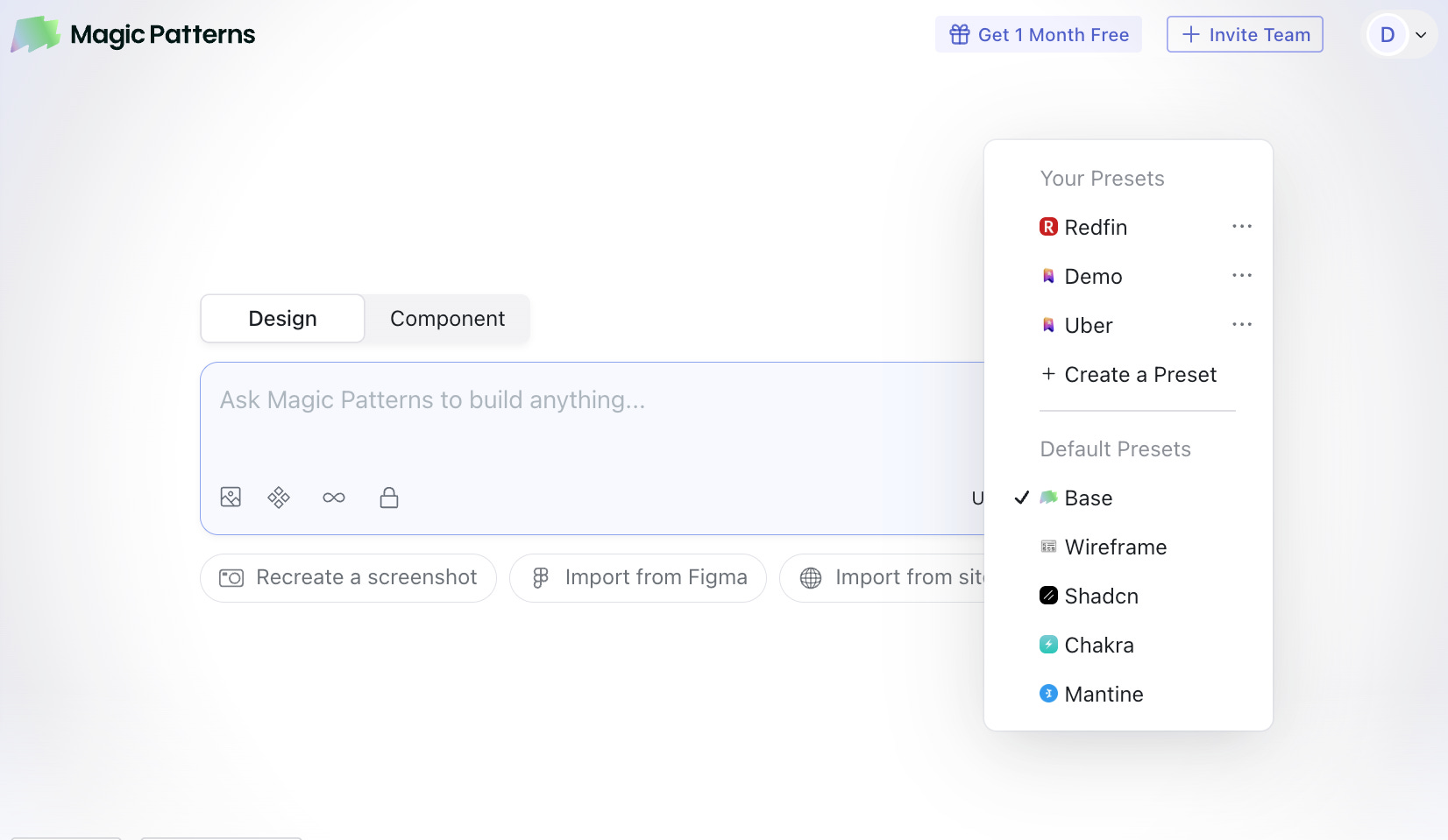How to use an existing design system with AI in Magic Patterns