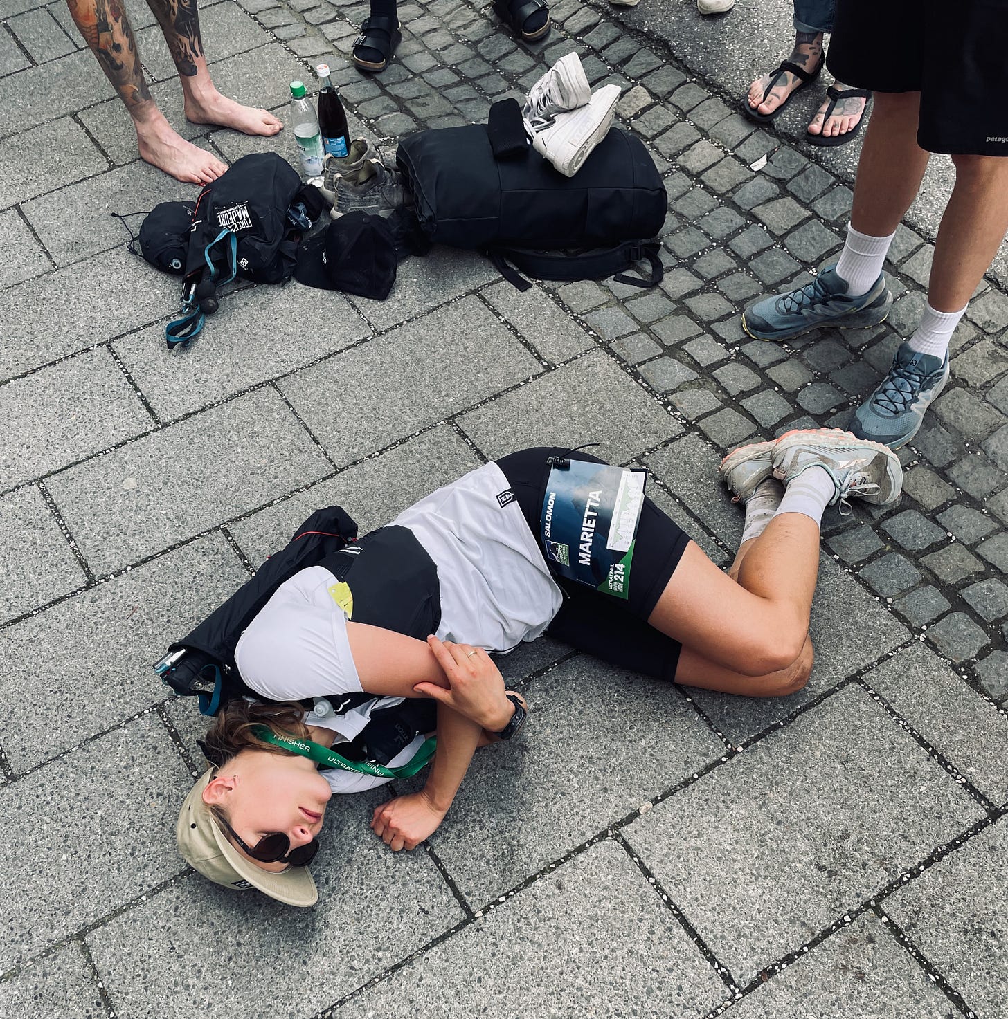 Marie after her first 100k mountain race