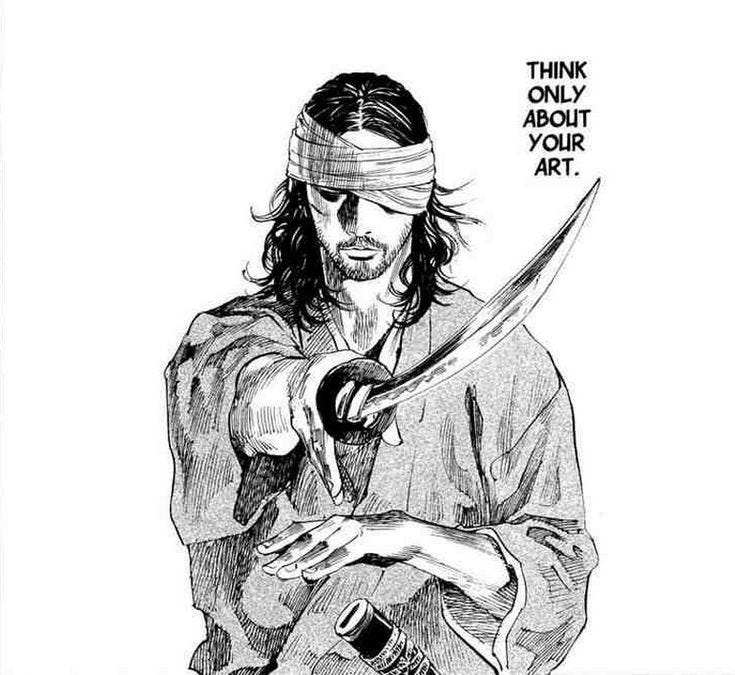 This may contain: a black and white drawing of a man holding a knife This may contain: a black and white drawing of a man holding a knife