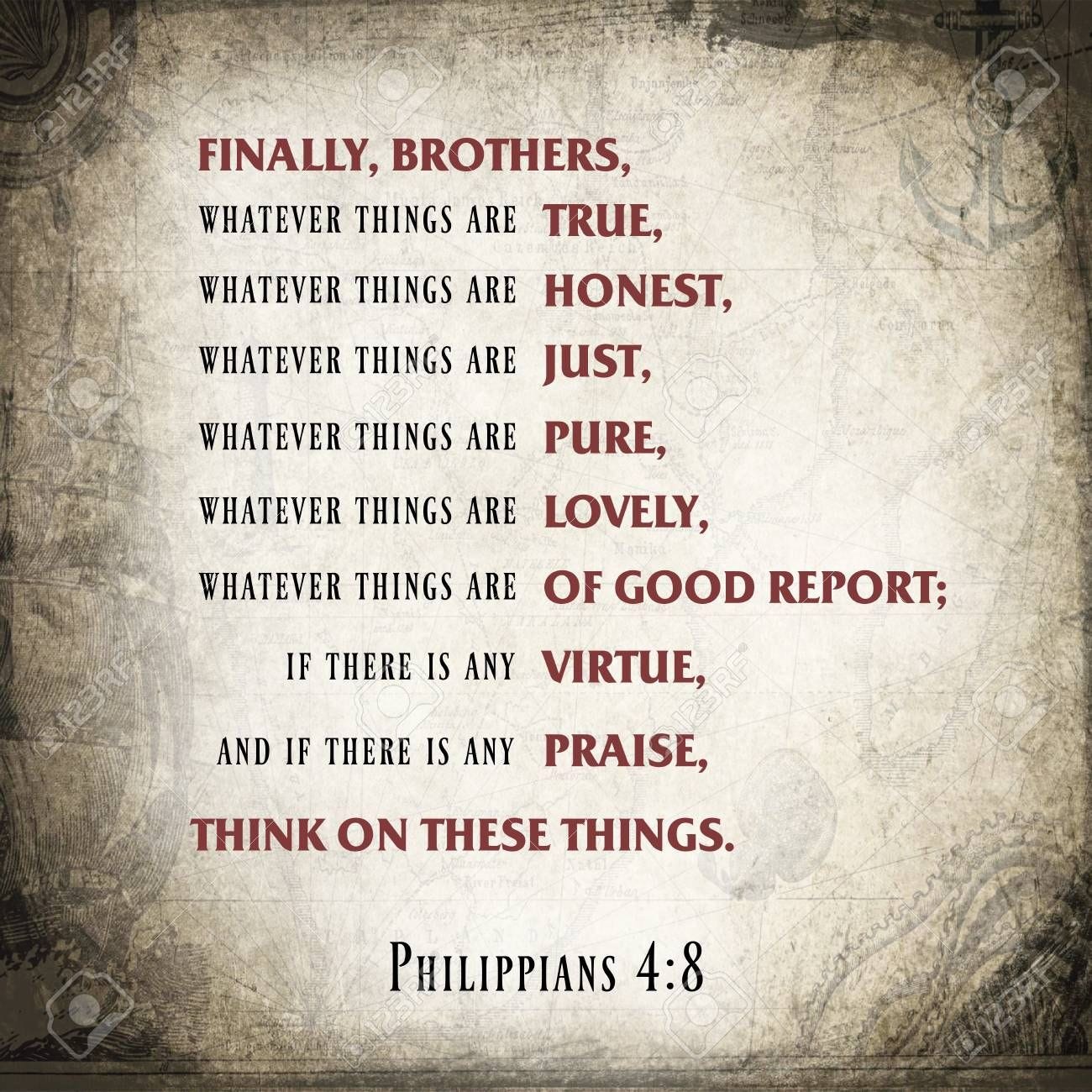 Find Inspiration in Philippians 4:8 - Stock Photo