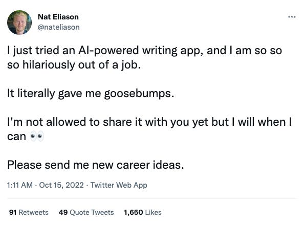 It's Coming: AI Writing using Lex It's Coming: AI Writing using Lex