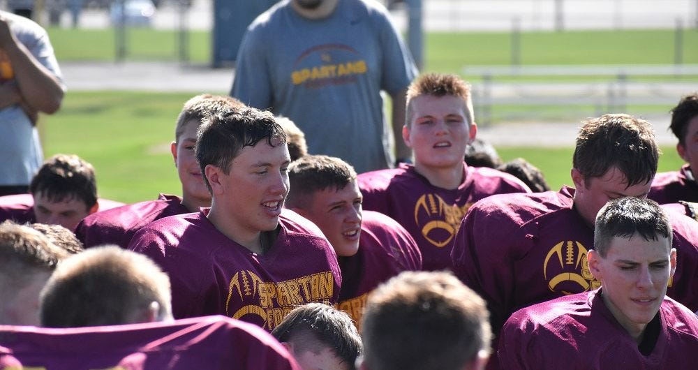 L-C football players. L-C football players.