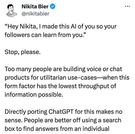 Screenshots of tweets from silicon valley leaders about how they're impacted by AI slop