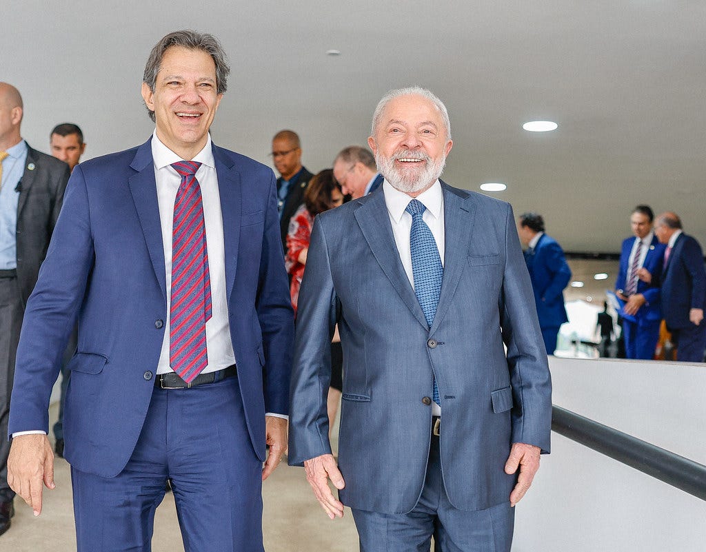 Presidente Lula e Minsitro da Economia Fernando Haddad