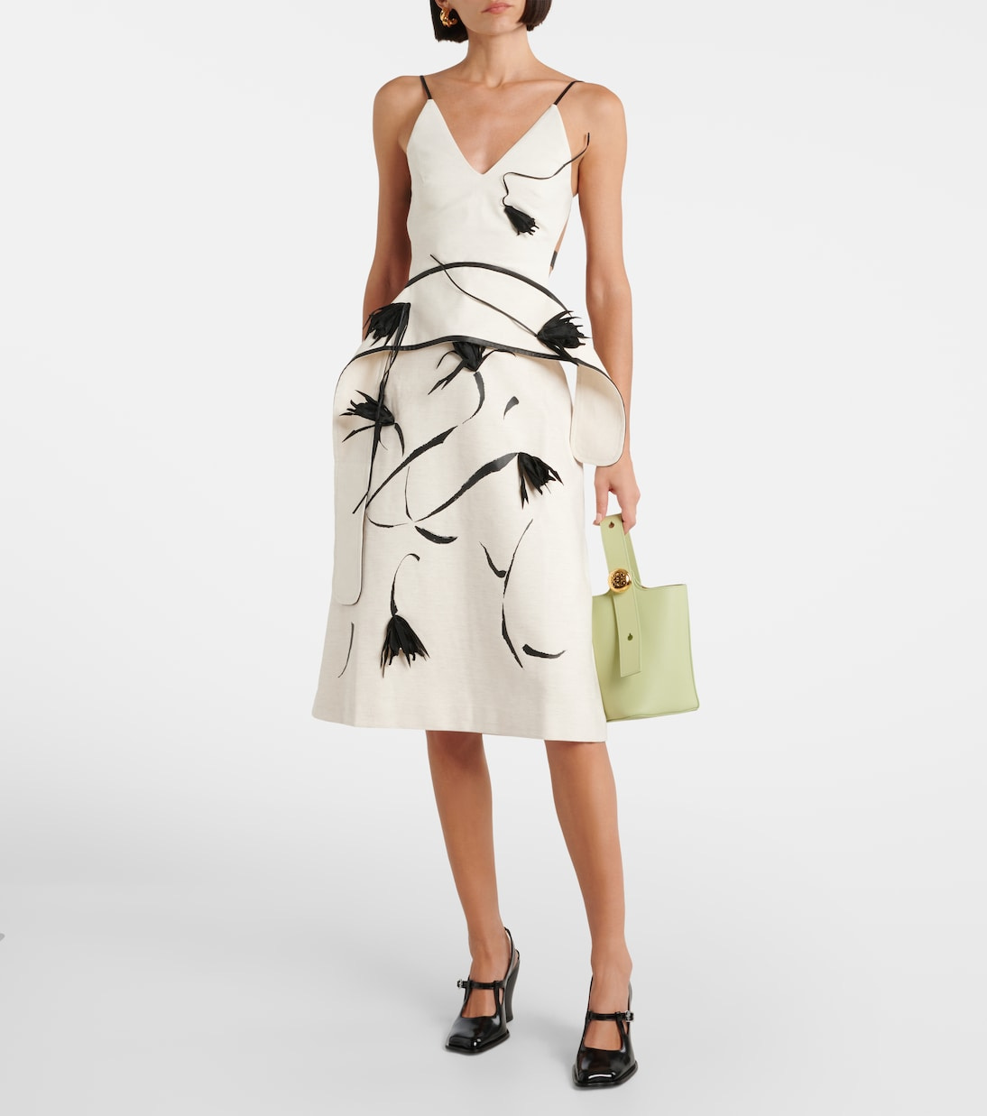 Embroidered midi skirt | Jacques Wei