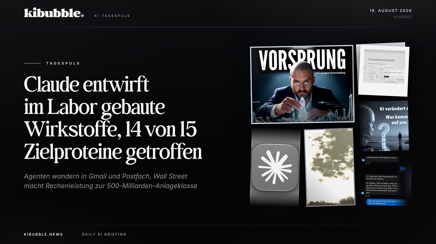Claude entwirft Wirkstoffe: 14 von 15 Zielproteine getroffen Claude entwirft Wirkstoffe: 14 von 15 Zielproteine getroffen