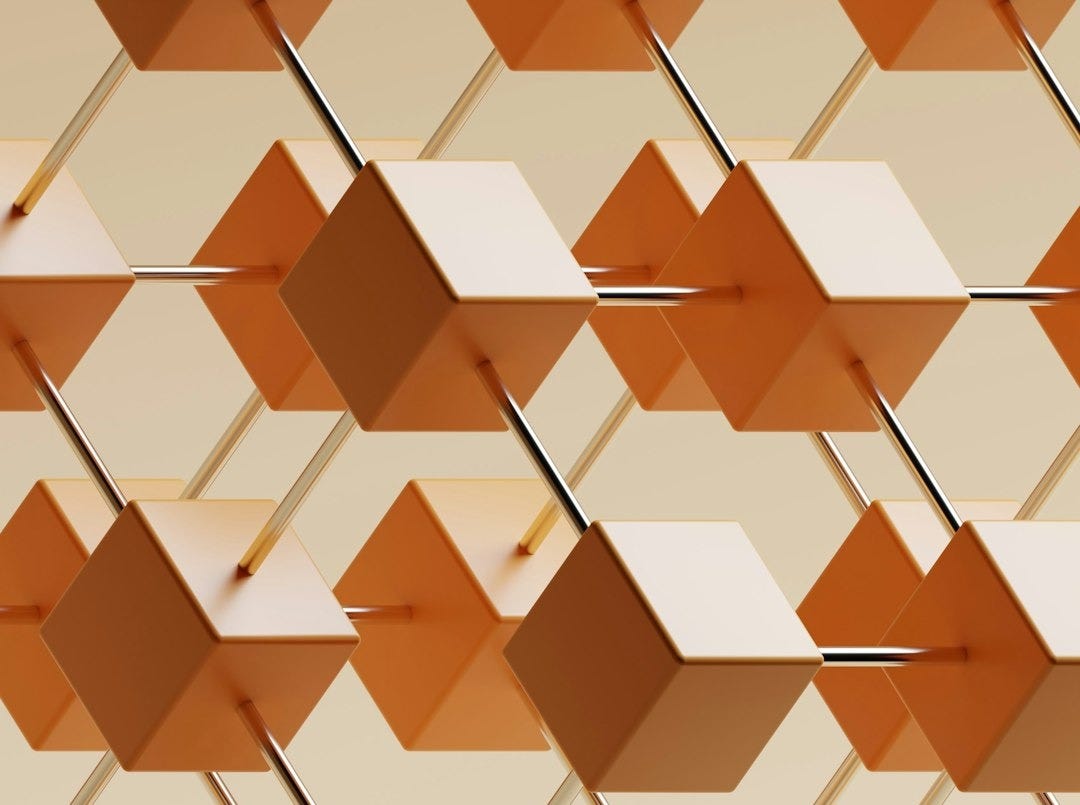 an abstract background of orange and white cubes an abstract background of orange and white cubes