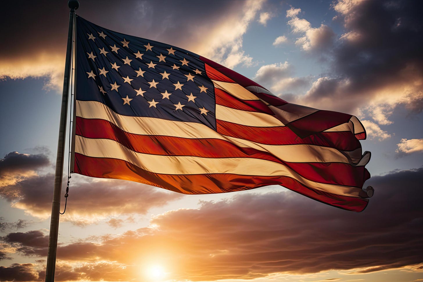 American Flag Sunset Photography American Flag Sunset Photography