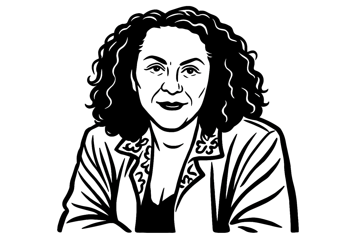 Molly Holzschlag – kresba generovaná podle fotografie