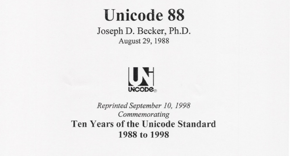 Unicode for Software Developers