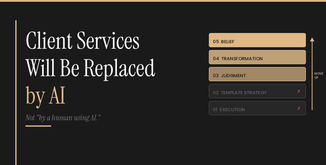 The Service Stack: What Remains When Client Services Are Being Eaten by AI