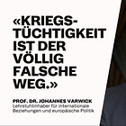 «Stark für den Frieden» - Ein Gespräch über Sicherheitspolitik mit Prof. Dr. Johannes Varwick