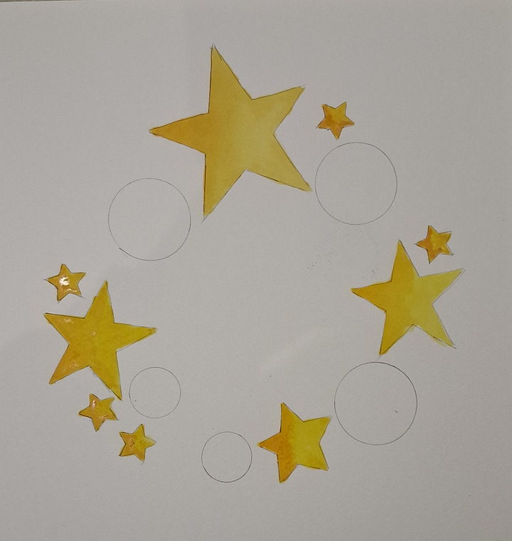 Watercolour tutorial for a Christmas wreath