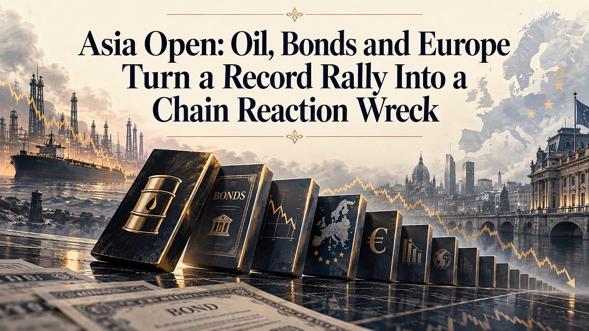 Asia Open: Oil, Bonds, and Europe Push Record Rally into Decline