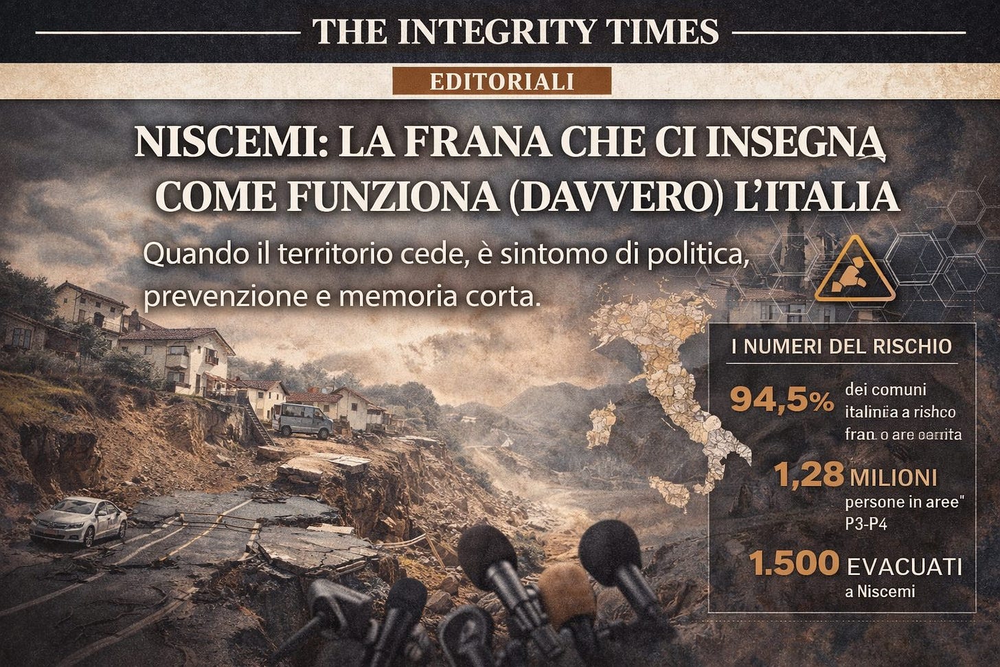 Illustrazione: Niscemi: la frana che ci insegna come funziona (davvero) l’Italia Illustrazione: Niscemi: la frana che ci insegna come funziona (davvero) l’Italia