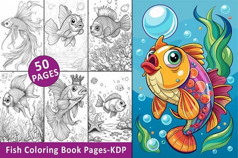 Fish coloring page