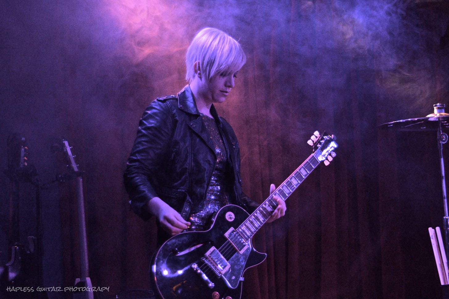 Jade Howard/ guitar and lead singer of LA based band 222, playing Fountain Square’s Radio Radio in January 2015. Tosha Jones, was keeping the beat for this power trio. Jade Howard/ guitar and lead singer of LA based band 222, playing Fountain Square’s Radio Radio in January 2015. Tosha Jones, was keeping the beat for this power trio.
