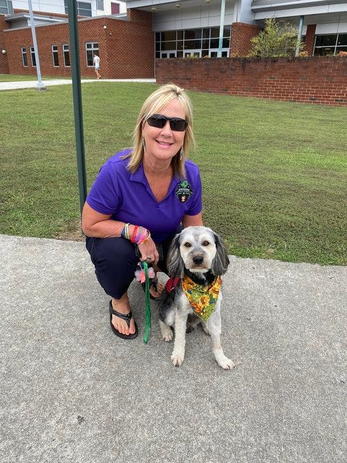 picture of Tammy Guido McGee, her late son Conner and her dog Keeper