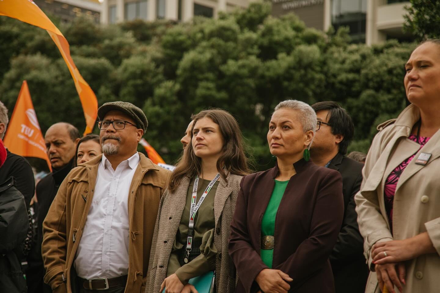 Labour and Green MPs protest. Photo: Green Party. Labour and Green MPs protest. Photo: Green Party.