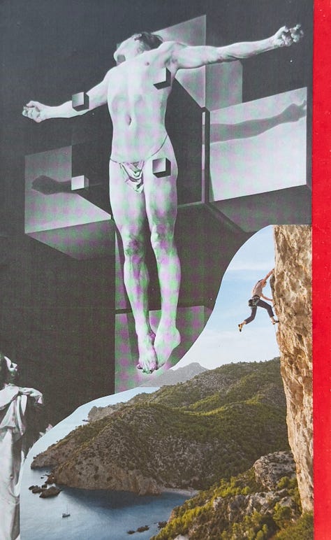 Personal collages that for me evoke much of the insight from Touch Me and the relevance of skin to our conditioning.