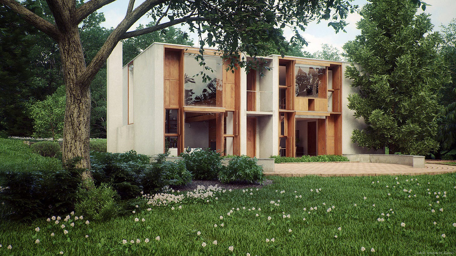 ArtStation - Esherick House by L. Kahn