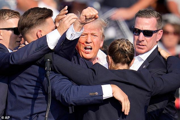 Donald Trump is speaking publicly for the first time after a would-be assassin fired at him with an AR-15 rifle at his Pennsylvania rally on Saturday