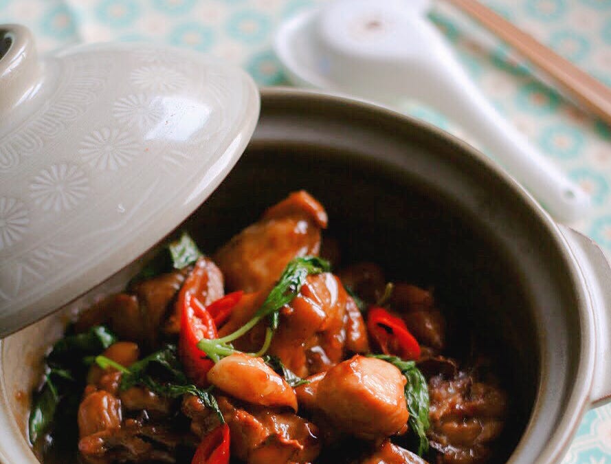 Three-cup chicken 三杯雞 - by Pamelia Chia - Singapore Noodles