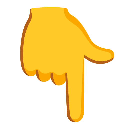 Backhand index pointing down emoji — Emoji Family