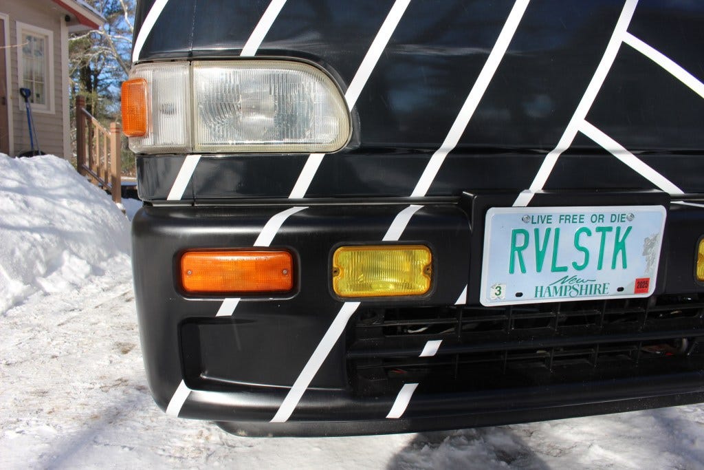 Subaru Sambar headlight detail Subaru Sambar headlight detail