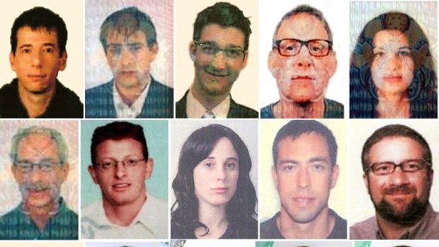 Dubain poliisin julkaisemissa henkilöllisyyskuvissa näkyy 15 “uutta epäiltyä” vuonna 2010 emiraatissa tapahtuneesta Hamasin huipputerroristin Mahmud al-Mabhuhin salamurhasta. Kuvassa on oikeasti Mossadin agentteja, jotka väärensivät itselleen Australian passit. Dubain poliisin julkaisemissa henkilöllisyyskuvissa näkyy 15 “uutta epäiltyä” vuonna 2010 emiraatissa tapahtuneesta Hamasin huipputerroristin Mahmud al-Mabhuhin salamurhasta. Kuvassa on oikeasti Mossadin agentteja, jotka väärensivät itselleen Australian passit.