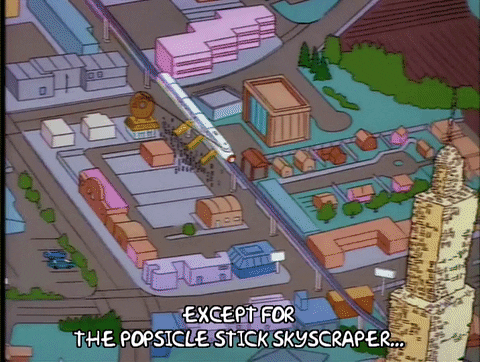 Season 4 Popsicle Stick Skycraper GIF by The Simpsons Season 4 Popsicle Stick Skycraper GIF by The Simpsons