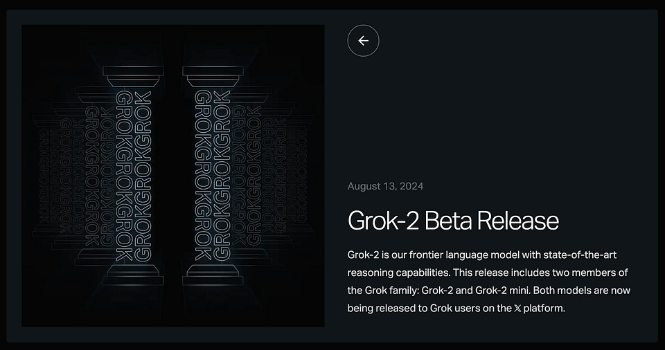 Newsletter artwork for “Grok-2 Beta Release, Gemini Live Voice Assistant, and AI Benchmark by Geekbench”
