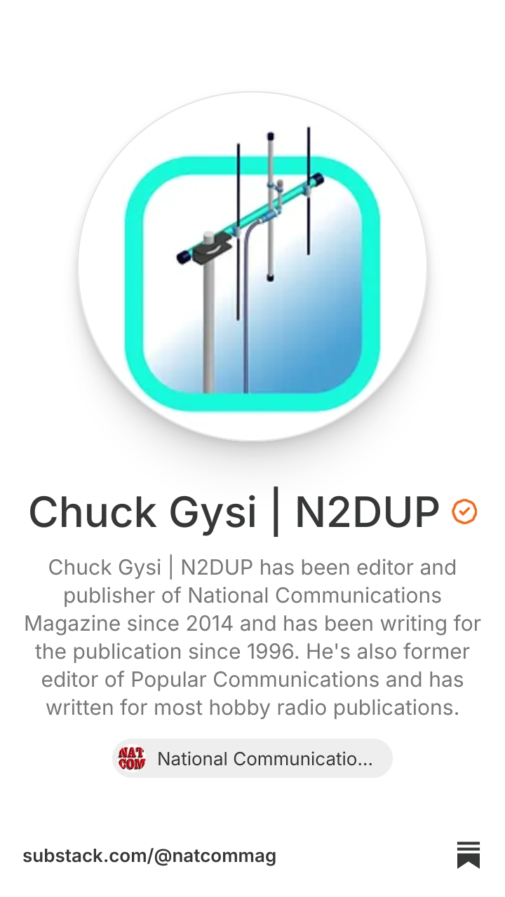 Chuck Gysi | N2DUP | Substack