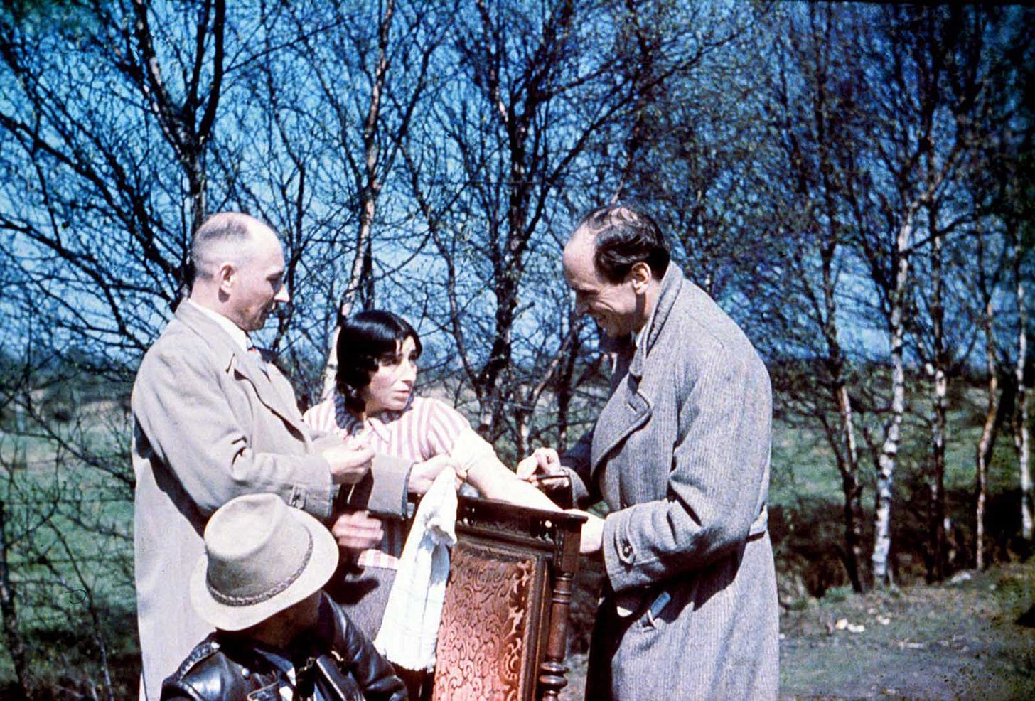 Dr. Ritter, a key figure in Nazi racial pseudo-science, forcibly takes a blood sample from a Roma woman, 1938. Dr. Ritter, a key figure in Nazi racial pseudo-science, forcibly takes a blood sample from a Roma woman, 1938.